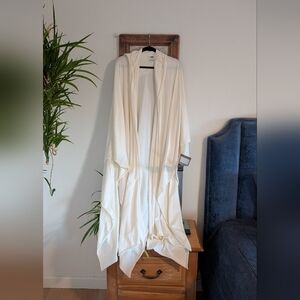 Luxurious Cream Hooded Robe